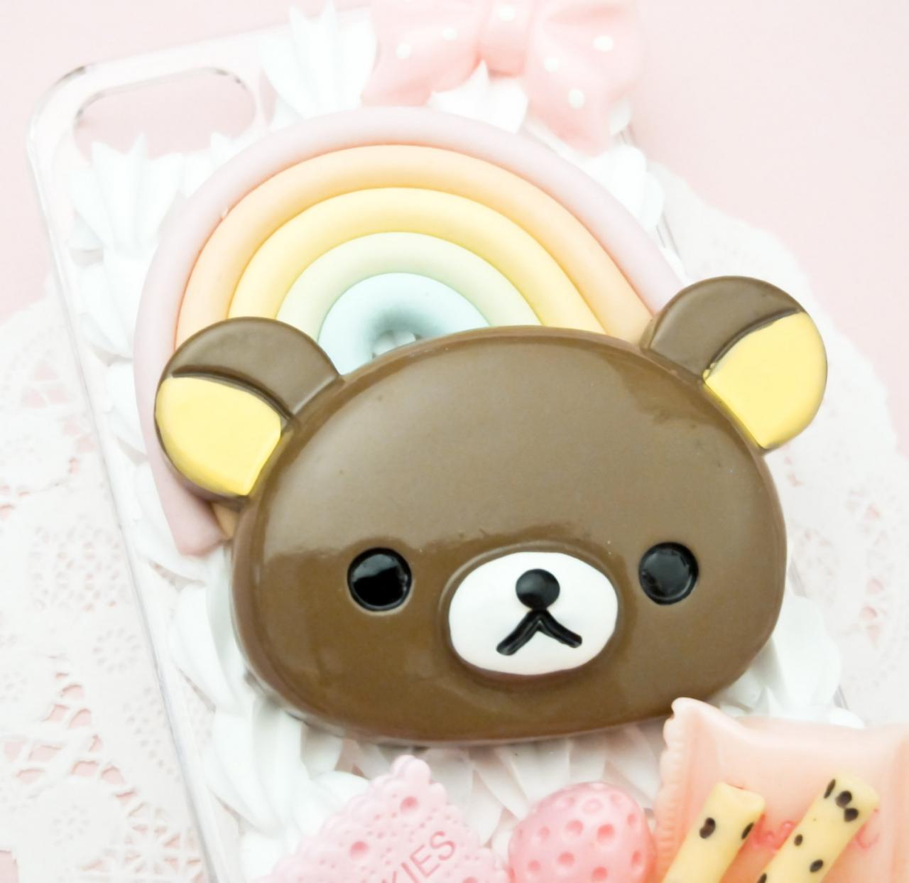 Pink Rilakkuma  DIY Decoden Handmade Custom Cream Phone Case for iPho –  jellydecoden